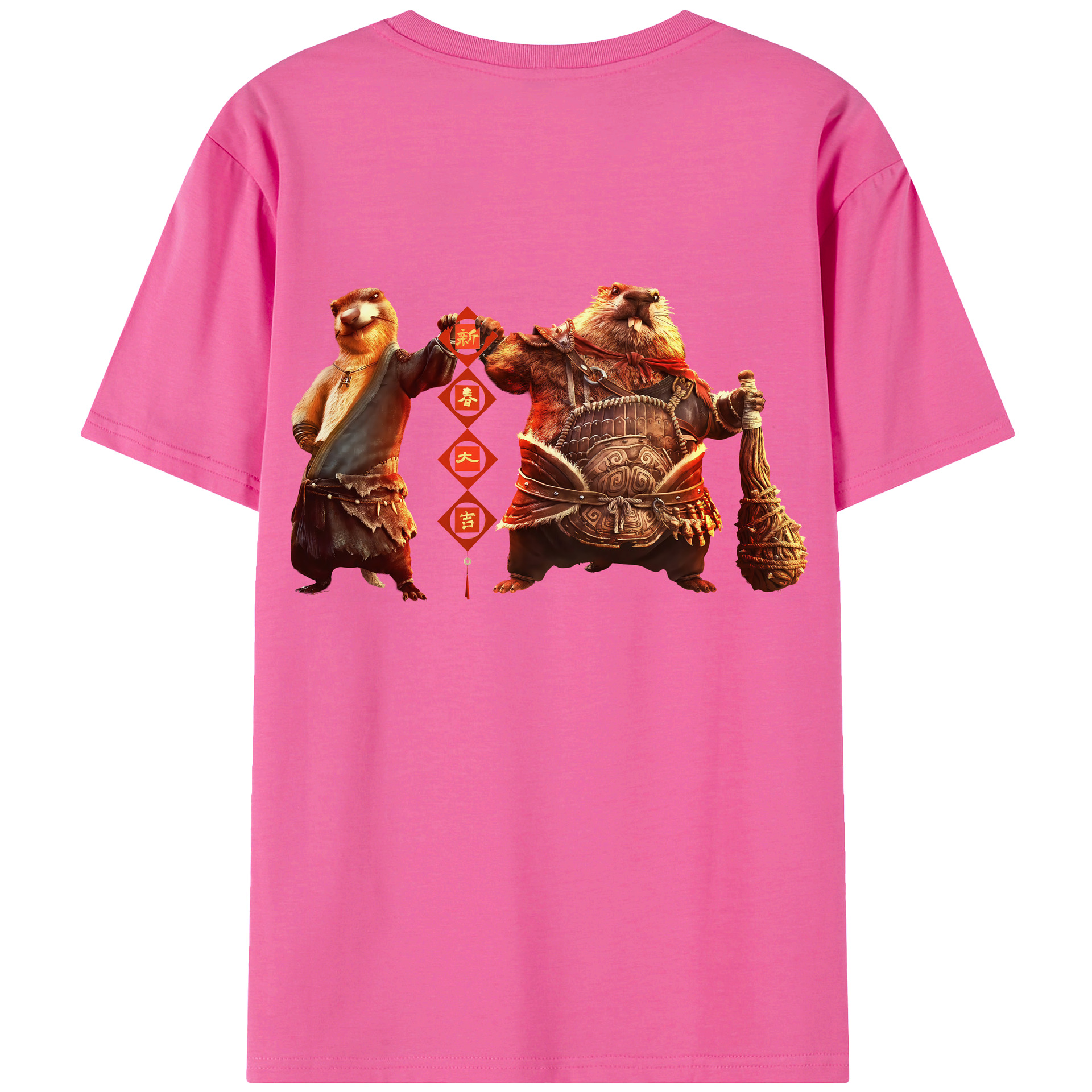 （画像用） Ne Zha 2 ナタ 魔童の大暴れ レディース半袖Tシャツ(バックプリント)